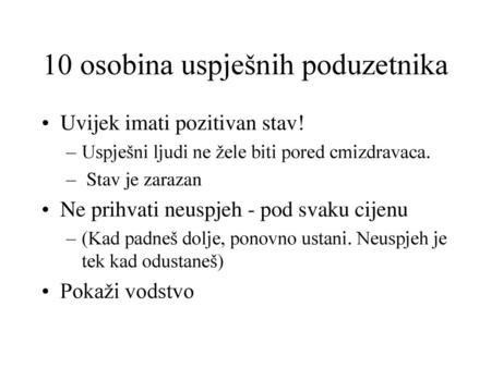 10 osobina uspješnih poduzetnika