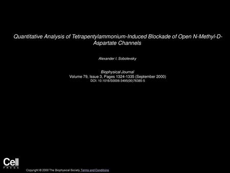 Alexander I. Sobolevsky  Biophysical Journal 