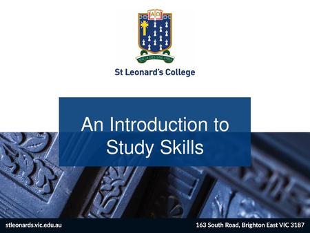 An Introduction to Study Skills