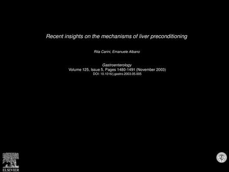 Recent insights on the mechanisms of liver preconditioning