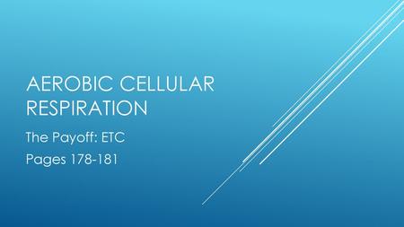 Aerobic Cellular Respiration