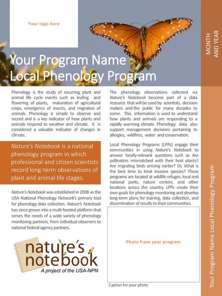 Your Program Name Local Phenology Program