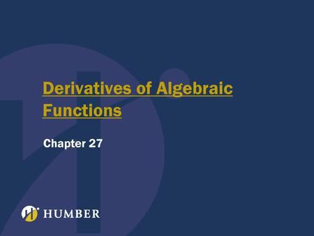 Derivatives of Algebraic Functions