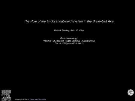 The Role of the Endocannabinoid System in the Brain–Gut Axis