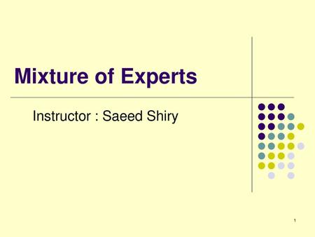 دانشگاه صنعتی امیرکبیر Instructor : Saeed Shiry