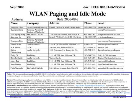 WLAN Paging and Idle Mode