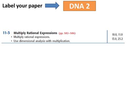 Label your paper DNA 2.