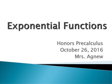 Exponential Functions