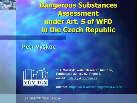 Dangerous Substances Assessment under Art