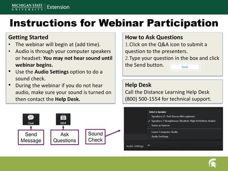 Instructions for Webinar Participation