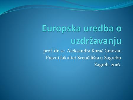 Europska uredba o uzdržavanju