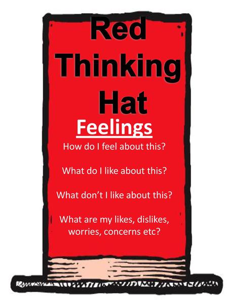 Feelings Red Thinking Hat How do I feel about this?