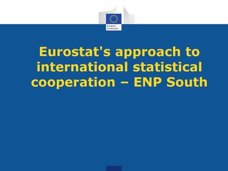 Eurostat context for international statistical cooperation