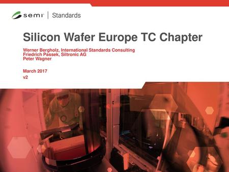 Silicon Wafer Europe TC Chapter