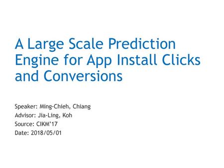 A Large Scale Prediction Engine for App Install Clicks and Conversions