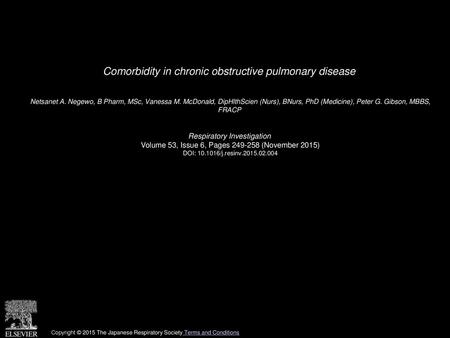 Comorbidity in chronic obstructive pulmonary disease