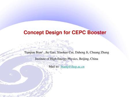 Concept Design for CEPC Booster