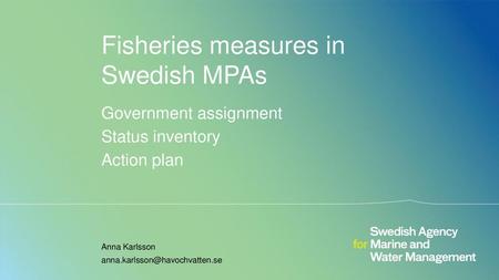 Fisheries measures in Swedish MPAs