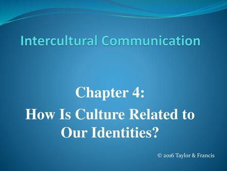 Intercultural Communication