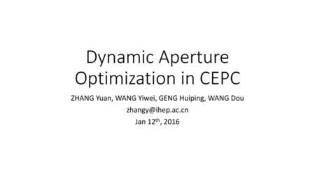 Dynamic Aperture Optimization in CEPC