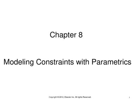 Modeling Constraints with Parametrics