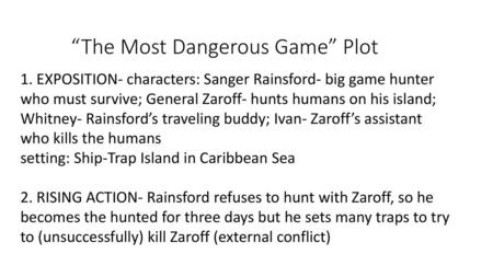 “The Most Dangerous Game” Plot