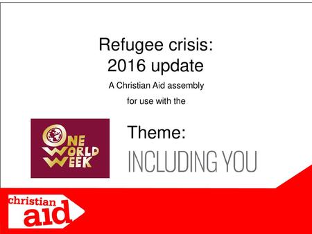 Refugee crisis: 2016 update