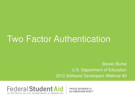 Two Factor Authentication