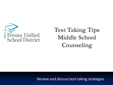 Test Taking Tips Middle School Counseling