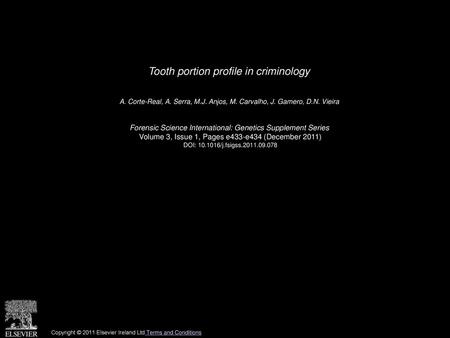 Tooth portion profile in criminology