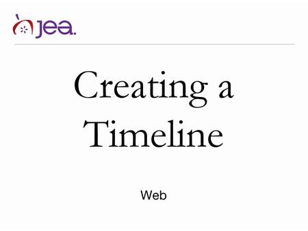 Creating a Timeline Web.