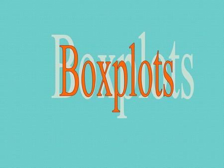 Boxplots.