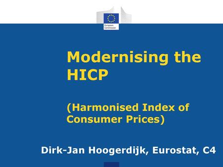 Modernising the HICP (Harmonised Index of Consumer Prices)