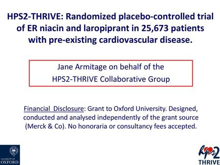 Jane Armitage on behalf of the HPS2-THRIVE Collaborative Group