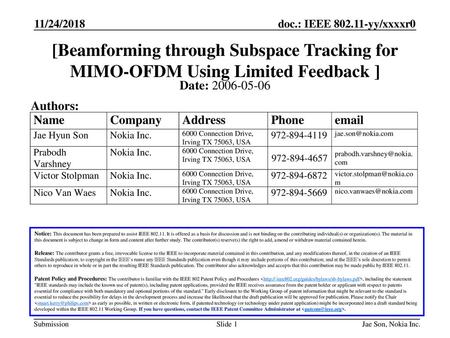 March 2006 doc.: IEEE yy/xxxxr0 11/24/2018