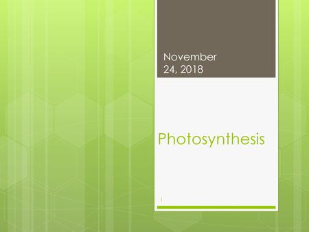 November 24, 2018November 24, 2018 Photosynthesis.