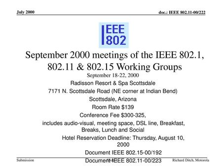 January 2000 doc.: IEEE /186r0 July 2000