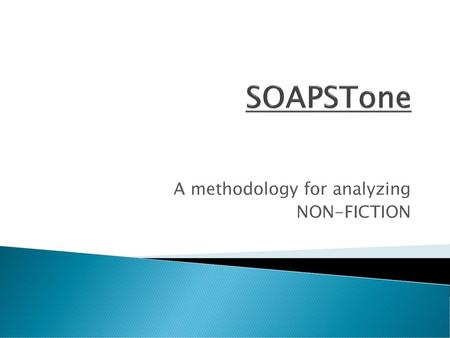 A methodology for analyzing NON-FICTION