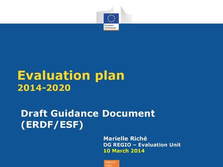 Draft Guidance Document (ERDF/ESF)