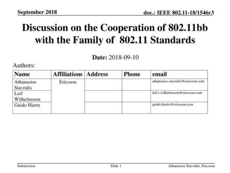 Month Year doc.: IEEE yy/xxxxr0 September 2018