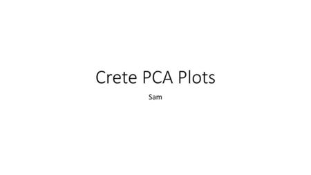 Crete PCA Plots Sam.