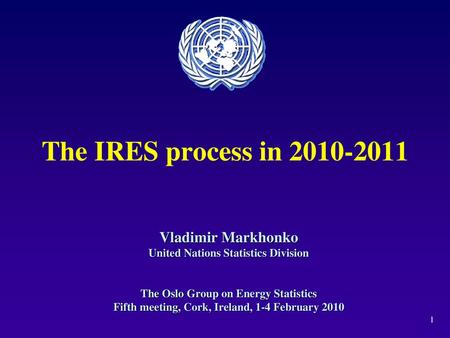 The IRES process in Vladimir Markhonko