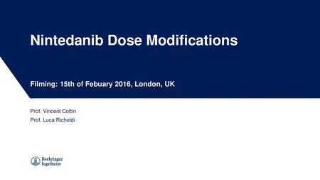 Nintedanib Dose Modifications