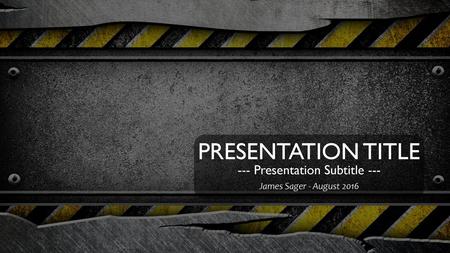 --- Presentation Subtitle ---