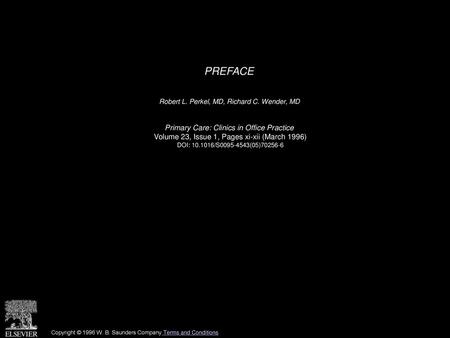 PREFACE Primary Care: Clinics in Office Practice