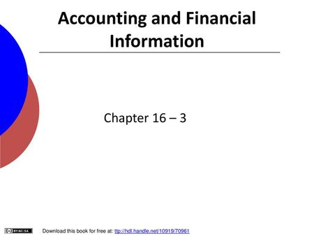 Accounting and Financial Information