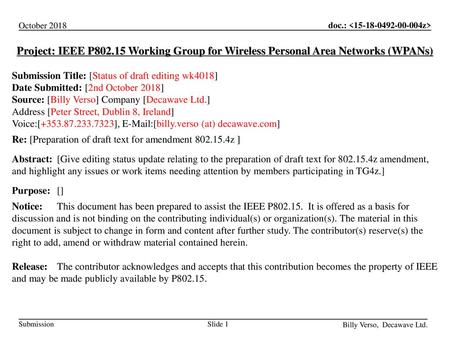 <month year> doc.: IEEE < e>