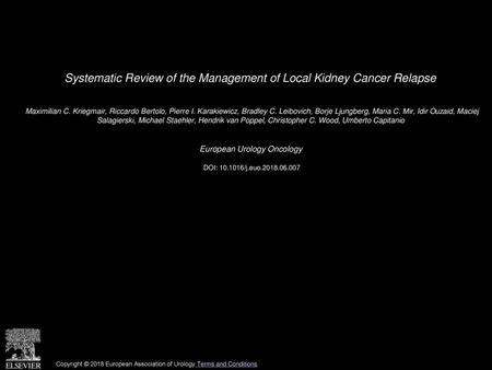 Systematic Review of the Management of Local Kidney Cancer Relapse