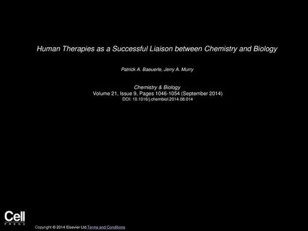 Human Therapies as a Successful Liaison between Chemistry and Biology