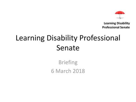 Learning Disability Professional Senate